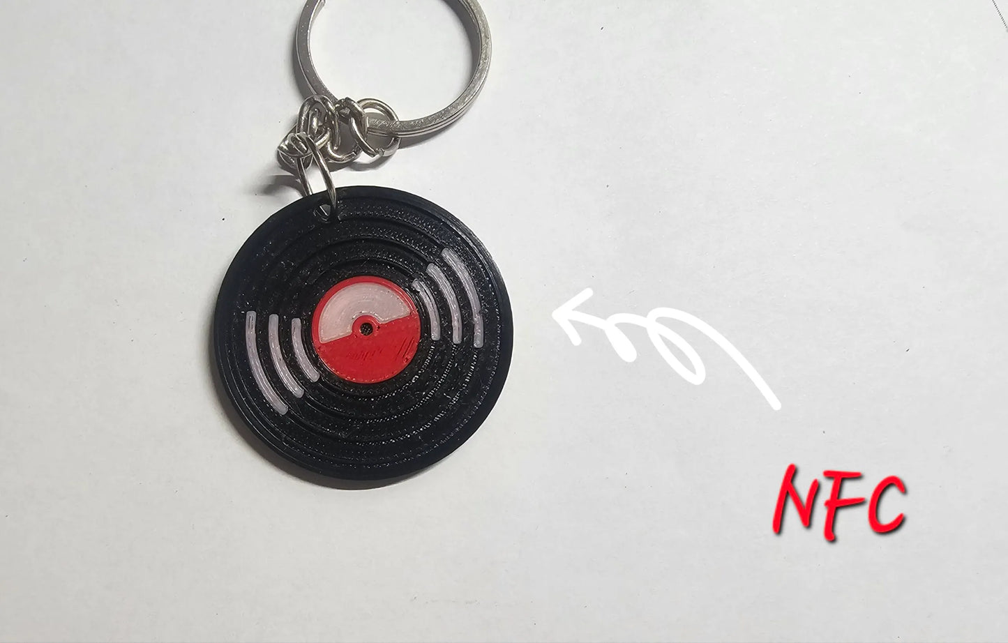 Vinyl Record NFC Keychain