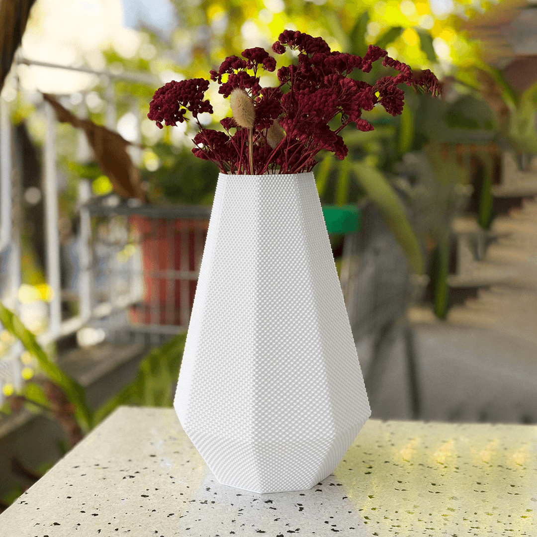 Helena Flower Vase – RippleMesh Textured 3D Printed Vase – Mold and Matter, image size:1080x1080