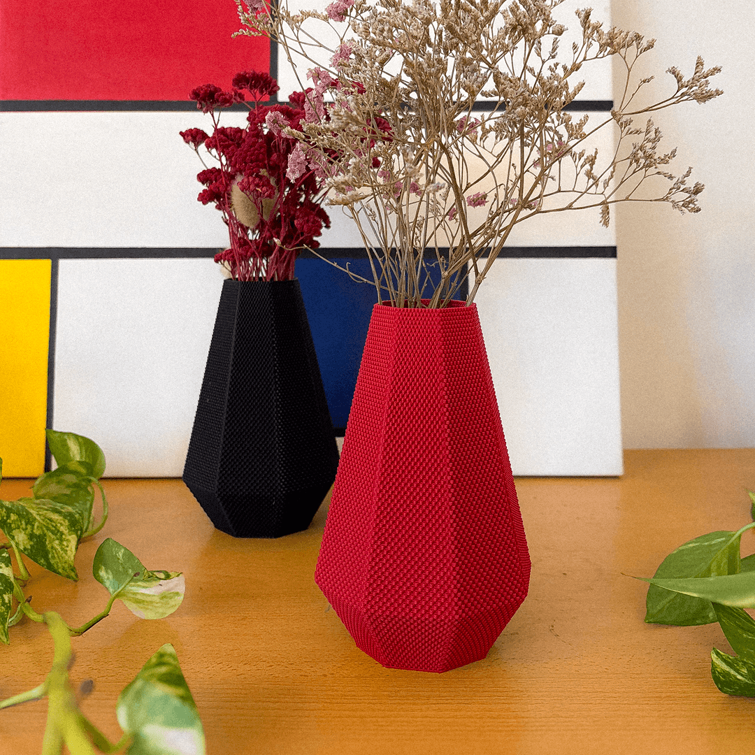 Helena Flower Vase – RippleMesh Textured 3D Printed Vase - Mold and Matter