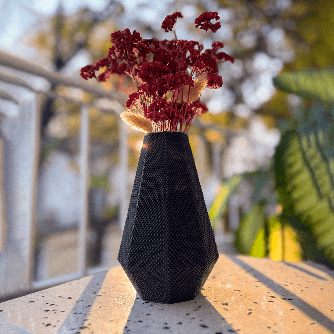 Helena Flower Vase – RippleMesh Textured 3D Printed Vase - Mold and Matter