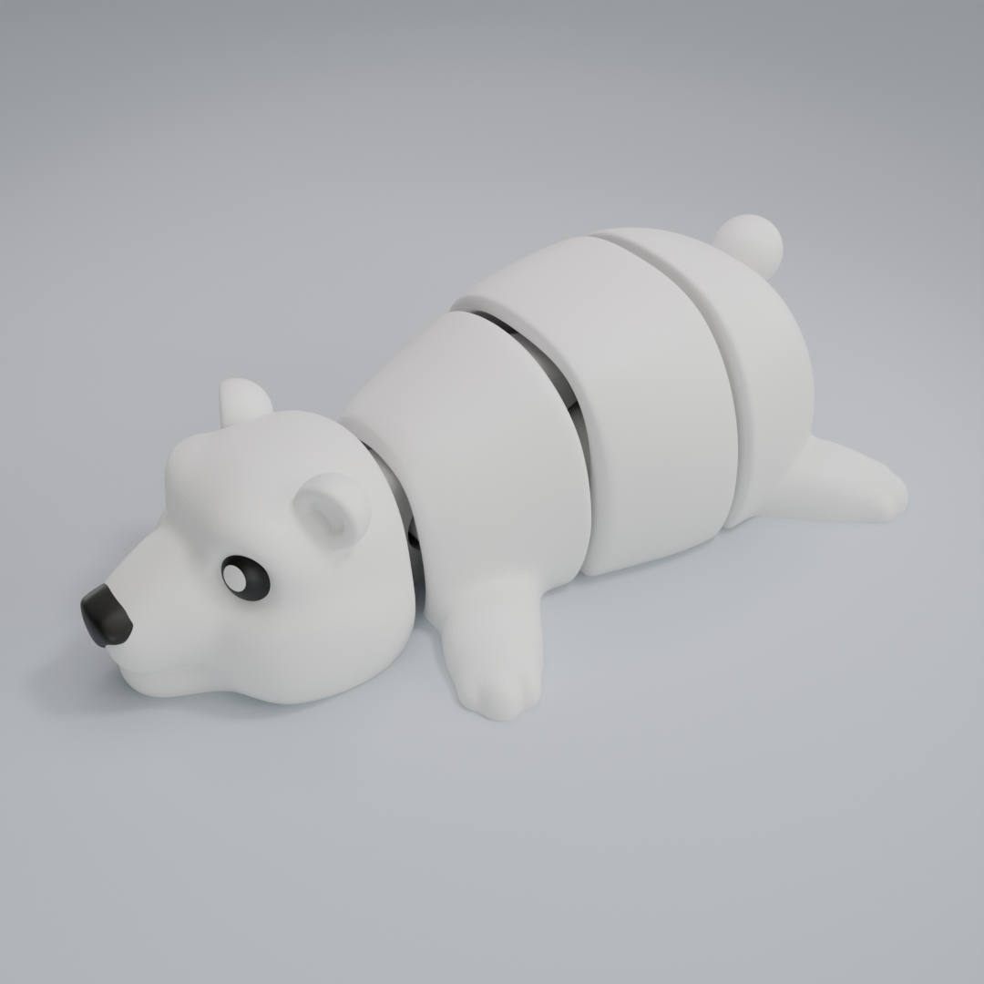 Arctic Polar Bear – Articulated 3D Printed Figure