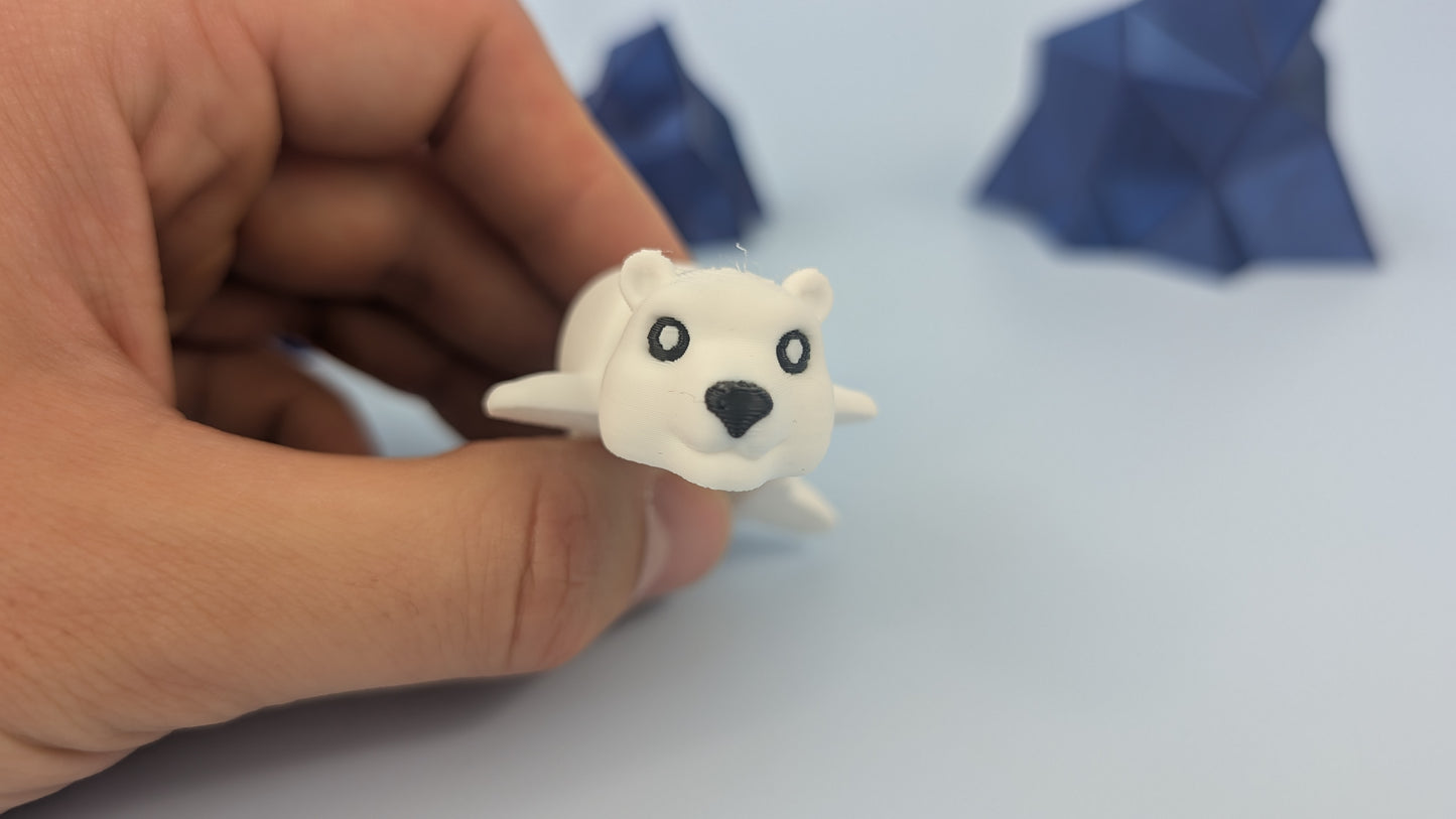 Arctic Polar Bear – Articulated 3D Printed Figure