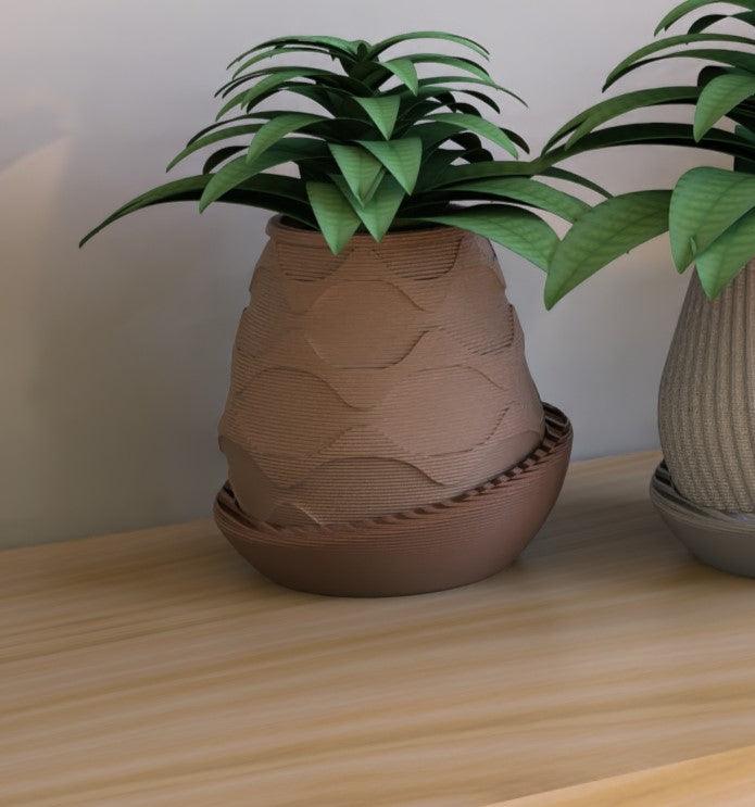 Minimal Planter 2 πͺ΄ β Modern 3D Printed Indoor Pot - Mold and Matter