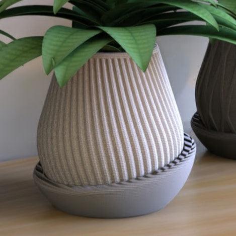 Minimal Planter 1 🪴 – Modern 3D Printed Indoor Pot - Mold and Matter