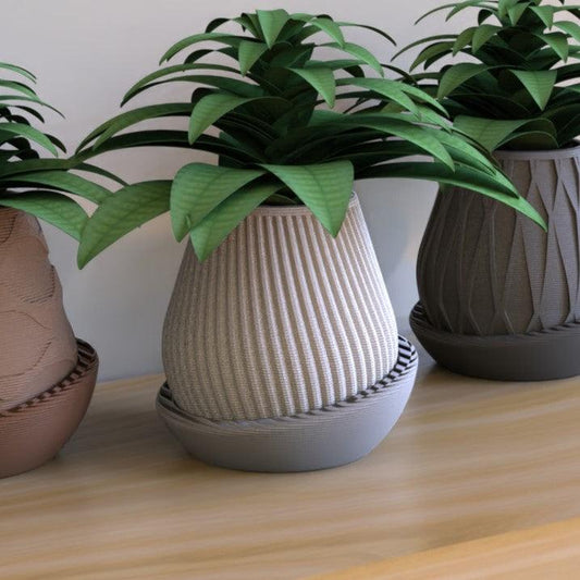 Minimal Planter 1 🪴 – Modern 3D Printed Indoor Pot - Mold and Matter