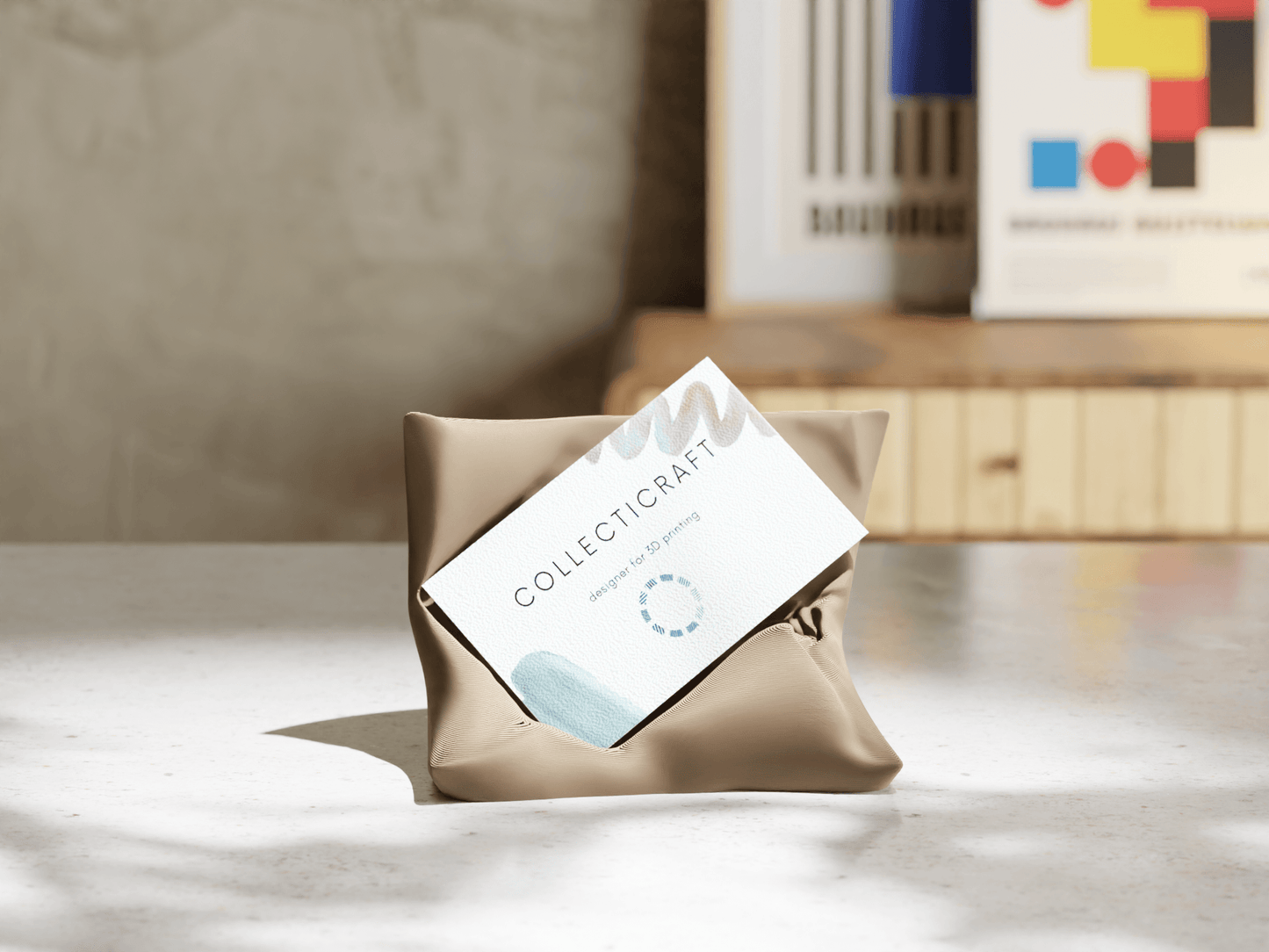 The Card Cradle – Pillow-Inspired Business Card Holder - Mold and Matter