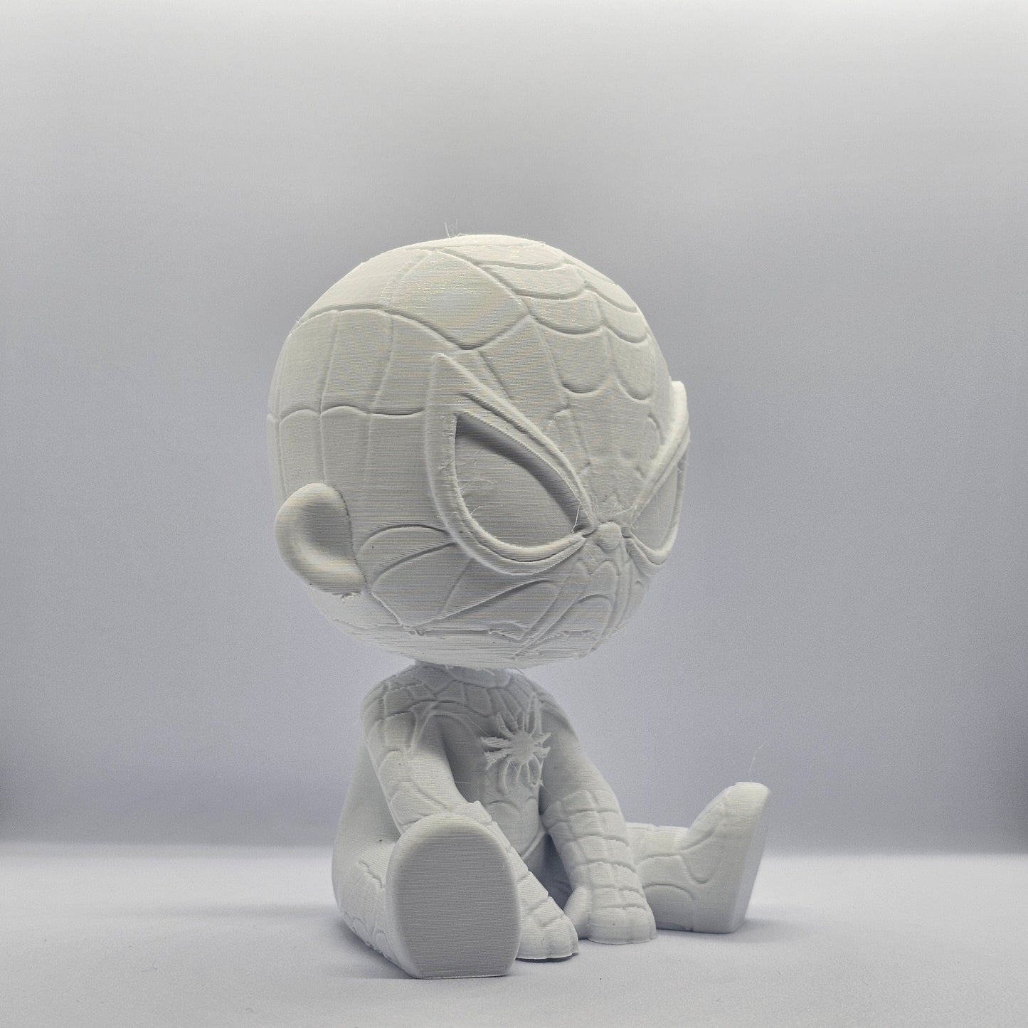 Spider-Man Chibi Style 3D Printed Figurine – 9 cm Paintable Collectible