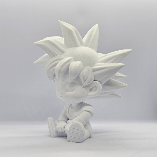 Goku Chibi Style 3D Printed Figurine – 9 cm Paintable Collectible