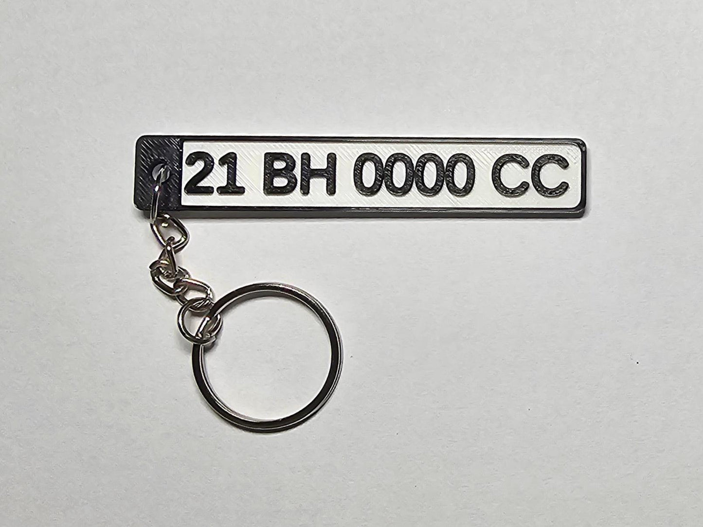 Custom License Plate Keychain – Personalized 3D Printed Keyring - Mold and Matter