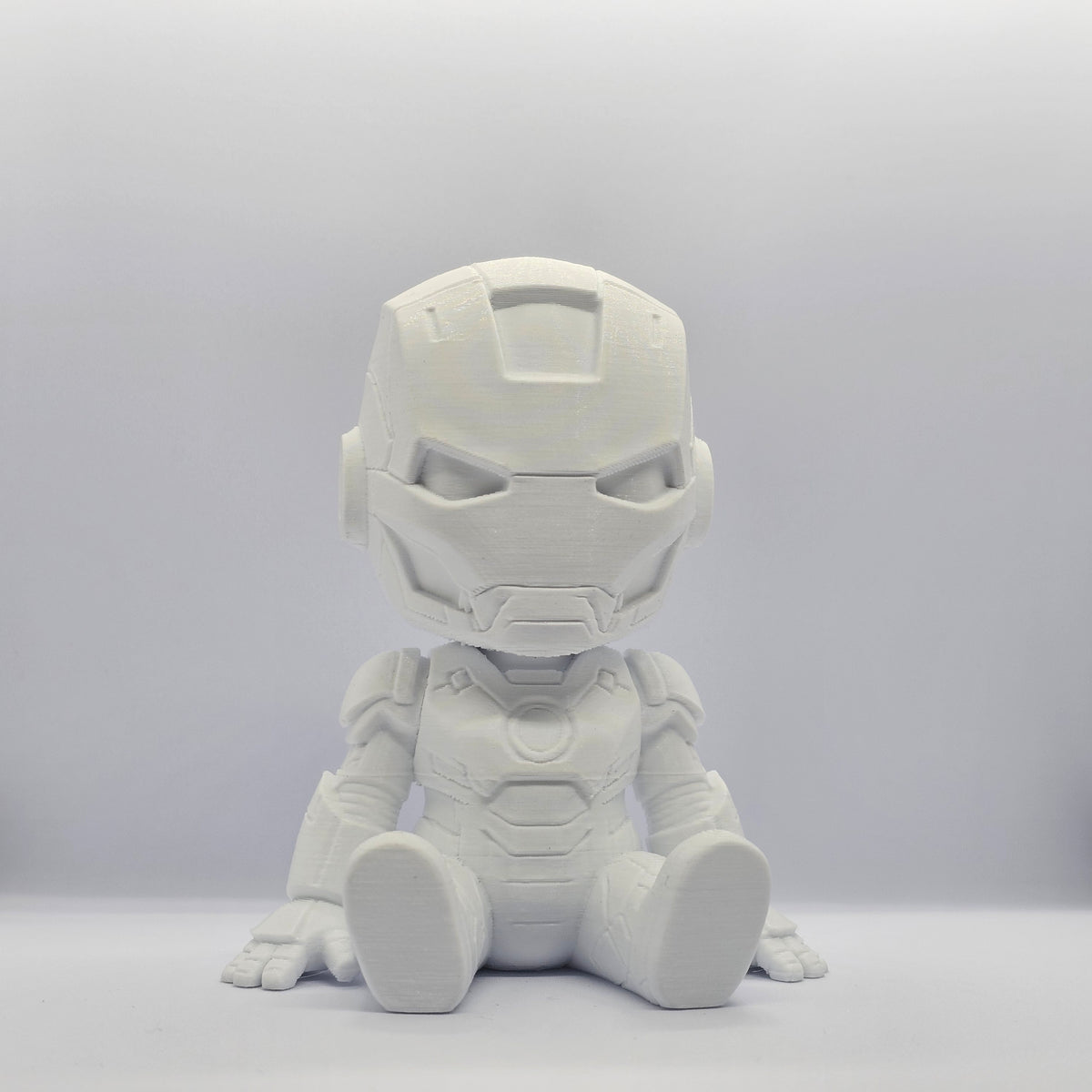 Iron Man Chibi Figurine – 9 cm Paintable