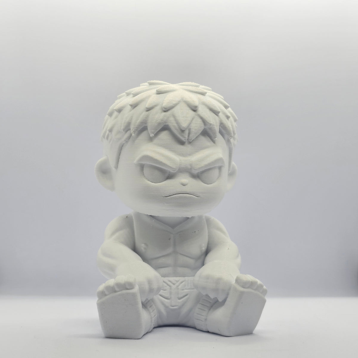 Hulk Chibi Figurine – 9 cm Paintable