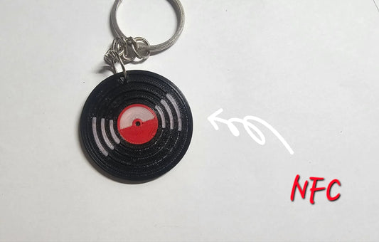 Vinyl Record NFC Keychain