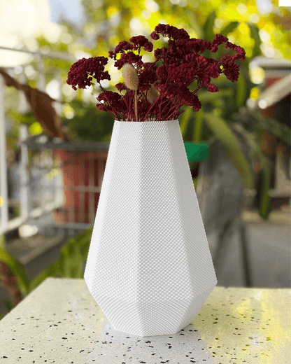 Helena Flower Vase – RippleMesh Textured 3D Printed Vase - Mold and Matter