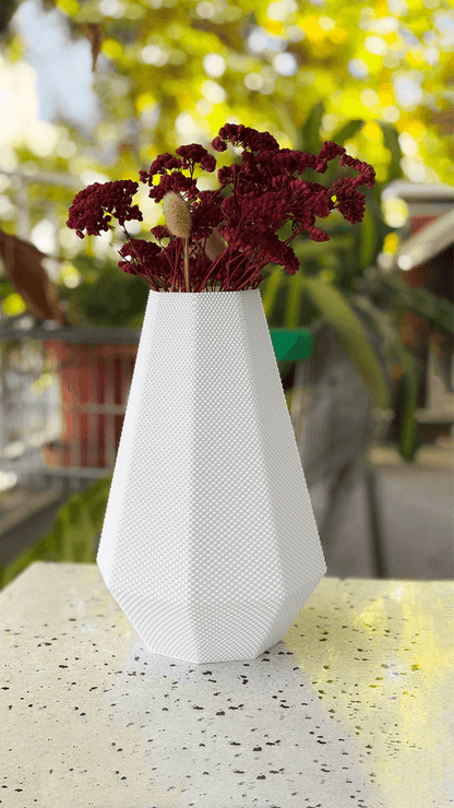 Helena Flower Vase – RippleMesh Textured 3D Printed Vase - Mold and Matter