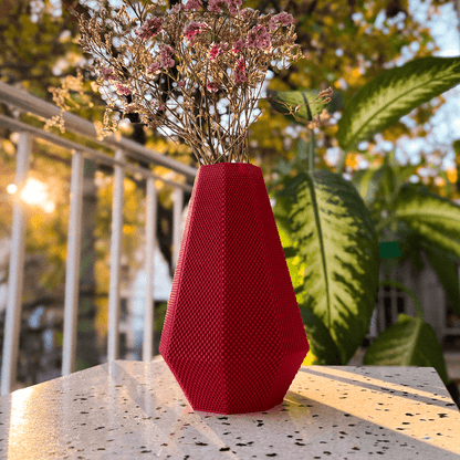 Helena Flower Vase – RippleMesh Textured 3D Printed Vase - Mold and Matter