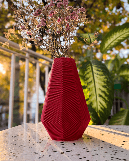Helena Flower Vase – RippleMesh Textured 3D Printed Vase - Mold and Matter