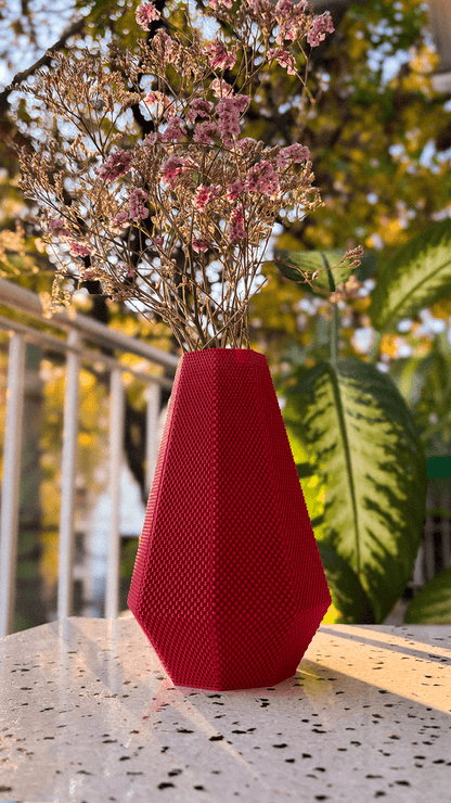 Helena Flower Vase – RippleMesh Textured 3D Printed Vase - Mold and Matter