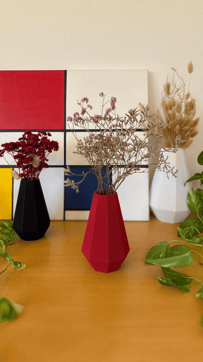 Helena Flower Vase – RippleMesh Textured 3D Printed Vase - Mold and Matter
