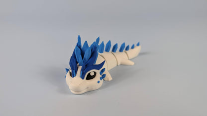 Ice Dragon - Cute Articulated Figure Keychain - Mold and Matter