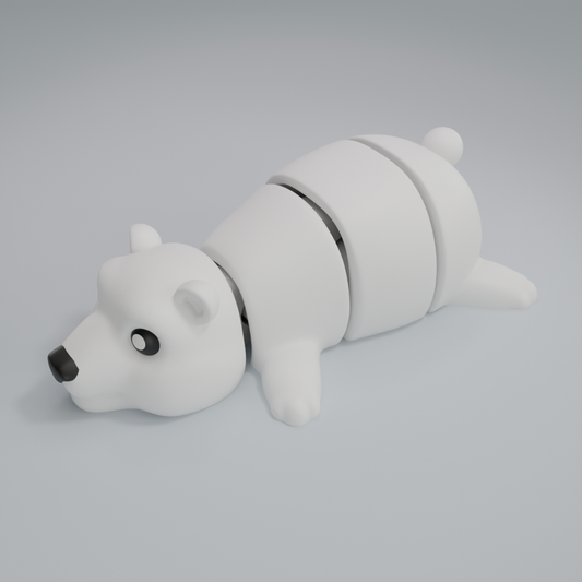 Arctic Polar Bear – Articulated 3D Printed Figure