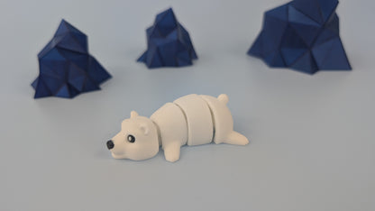 Arctic Polar Bear – Articulated 3D Printed Figure