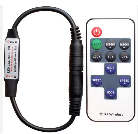 LED controller with remote on a white background