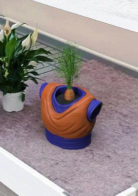 Saiyan Torso Planter Pot – 3D Printed Anime-Inspired Plant Holder - Mold and Matter