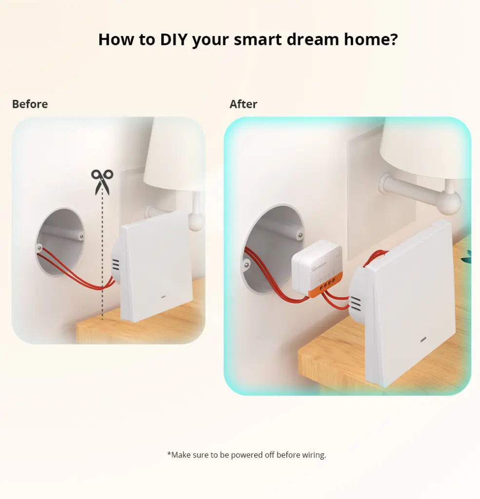 Zigbee Mini L2 Smart Switch (No Neutral Required) – Compact In-Wall Relay for Home Automation