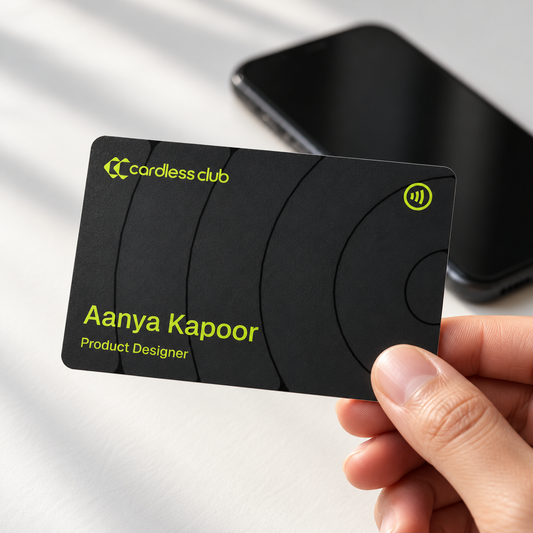 Cardless Club Custom Printed Card in use