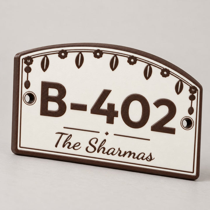 House Name Plate with Number – Personalised Name Plate for Home