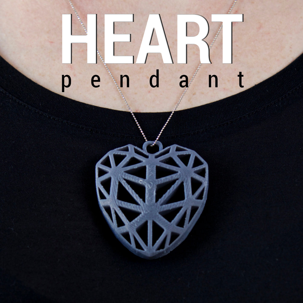 Heart Pendant – 3D Printed Romantic Jewellery