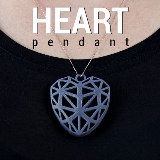 Heart Pendant – 3D Printed Romantic Jewellery