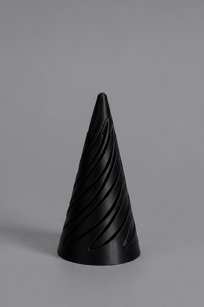 Spiral Twist Fidget Toy - all black cone
