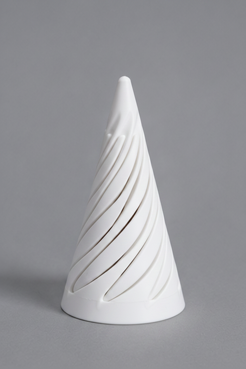Spiral Twist Fidget Toy - all white cone