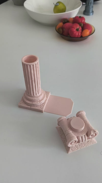 Destroyed Column Bookend  – Greek Column with Hidden Compartment