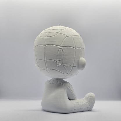 Spider-Man Chibi Style 3D Printed Figurine – 9 cm Paintable Collectible