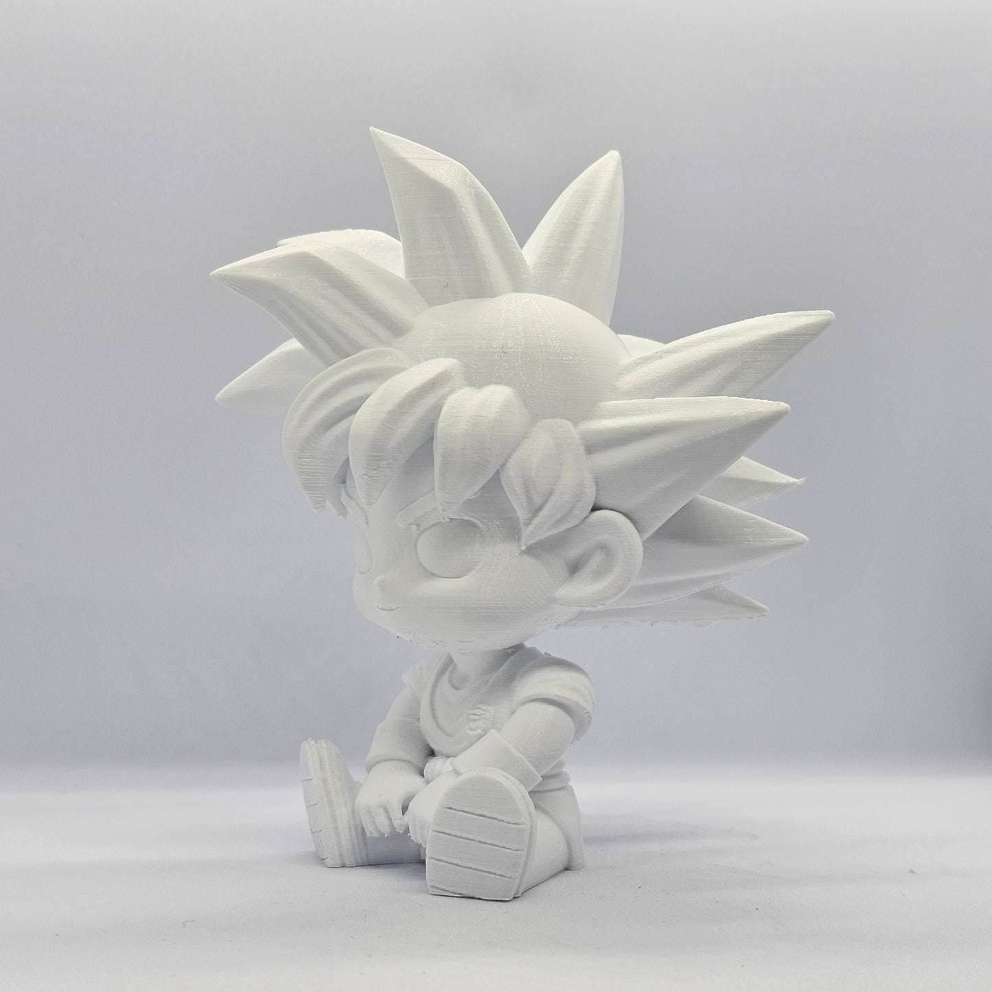 Goku Chibi Style 3D Printed Figurine – 9 cm Paintable Collectible