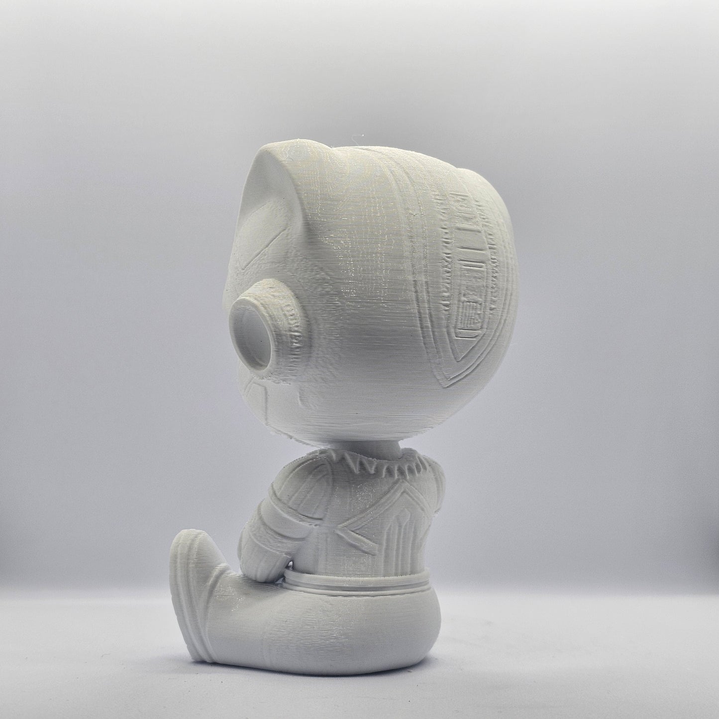 Black Panther Chibi Style 3D Printed Figurine – 9 cm Paintable Collectible