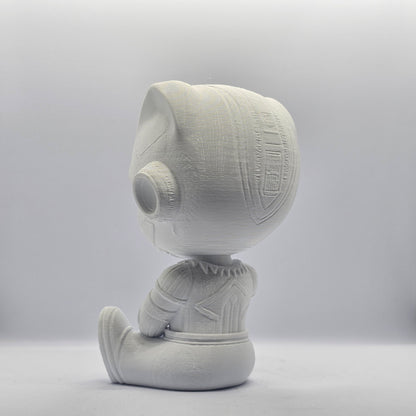 Black Panther Chibi Style 3D Printed Figurine – 9 cm Paintable Collectible