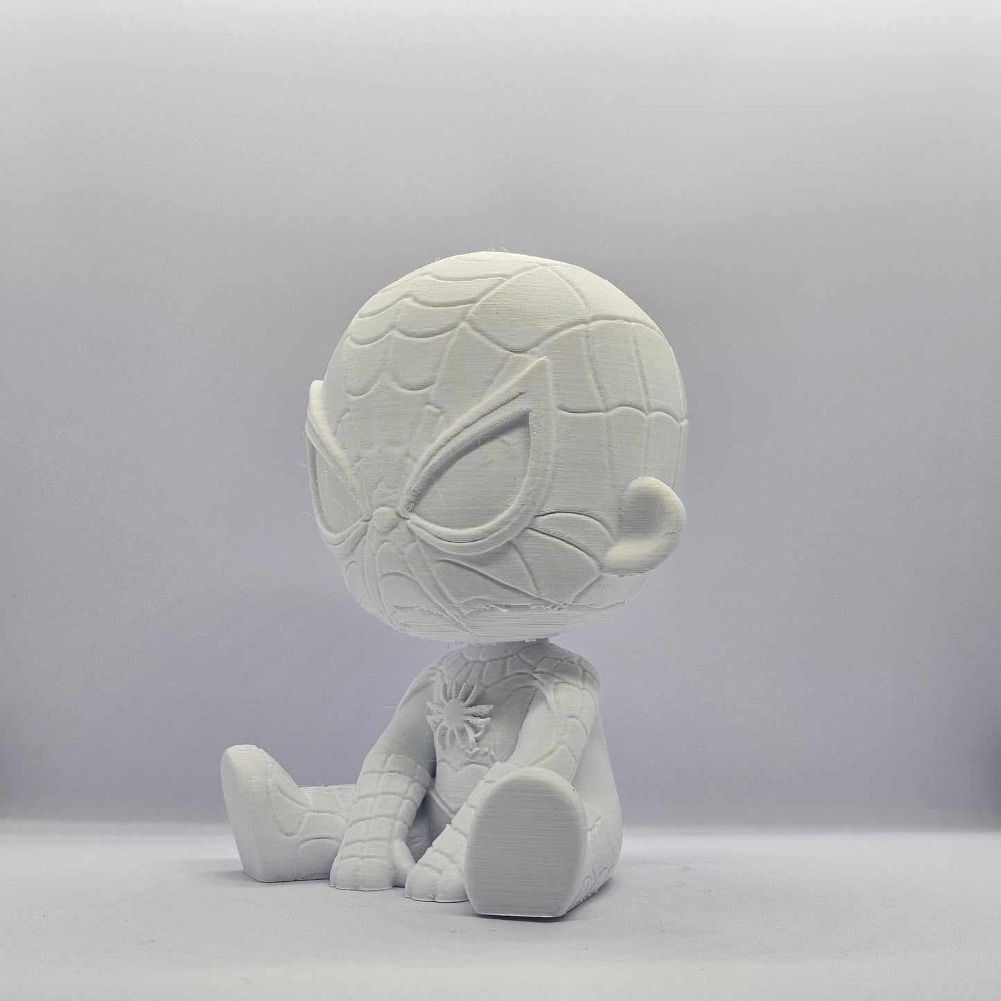 Spider-Man Chibi Style 3D Printed Figurine – 9 cm Paintable Collectible