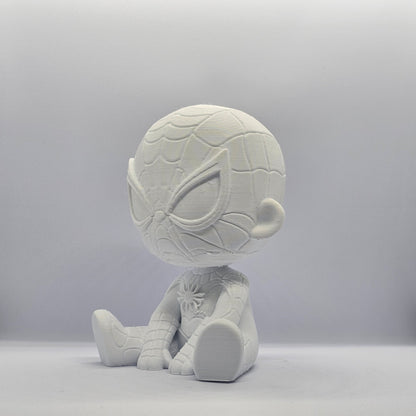 Spider-Man Chibi Style 3D Printed Figurine – 9 cm Paintable Collectible