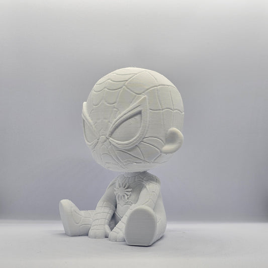 Spider-Man Chibi Style 3D Printed Figurine – 9 cm Paintable Collectible