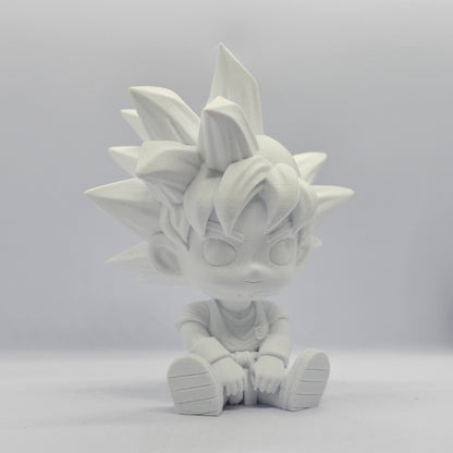 Goku Chibi Style 3D Printed Figurine – 9 cm Paintable Collectible