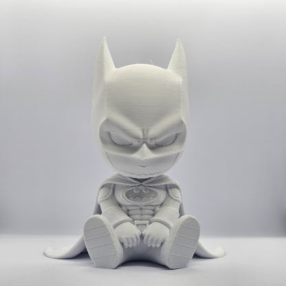 Batman Chibi Style 3D Printed Figurine – 9 cm Paintable Collectible