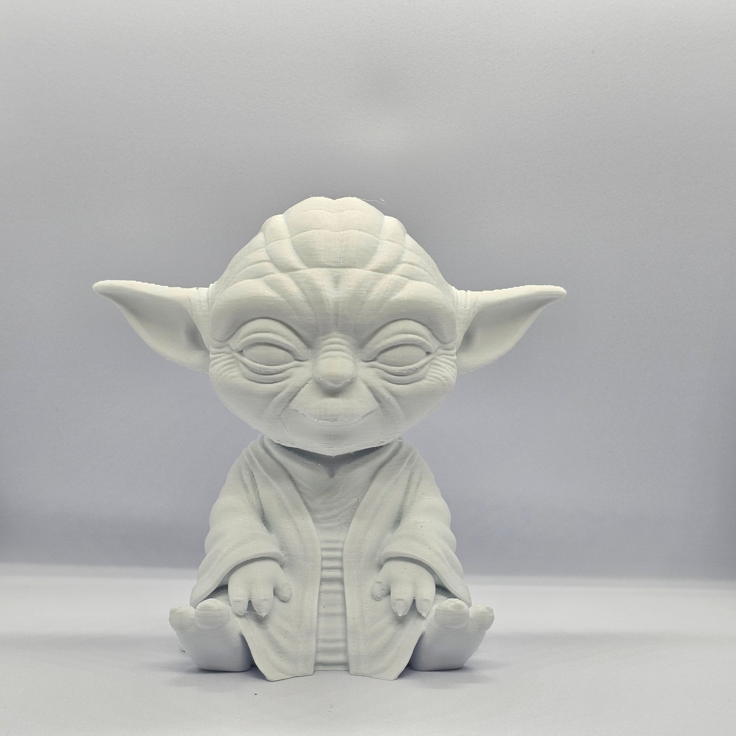 Yoda Chibi Style 3D Printed Figurine – 9 cm Paintable Collectible