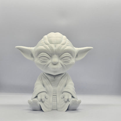 Yoda Chibi Style 3D Printed Figurine – 9 cm Paintable Collectible
