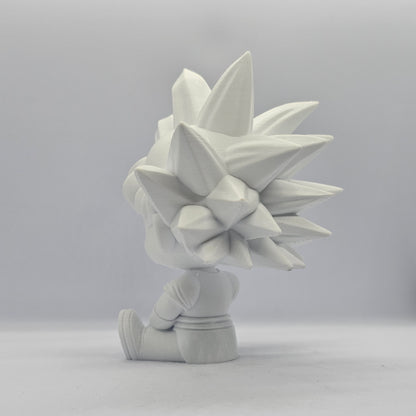 Goku Chibi Style 3D Printed Figurine – 9 cm Paintable Collectible