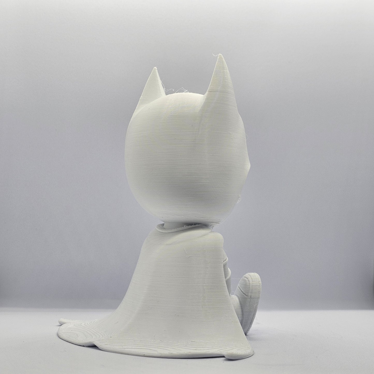 Batman Chibi Style 3D Printed Figurine – 9 cm Paintable Collectible