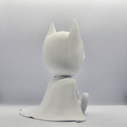 Batman Chibi Style 3D Printed Figurine – 9 cm Paintable Collectible