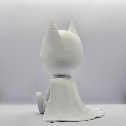 Batman Chibi Style 3D Printed Figurine – 9 cm Paintable Collectible